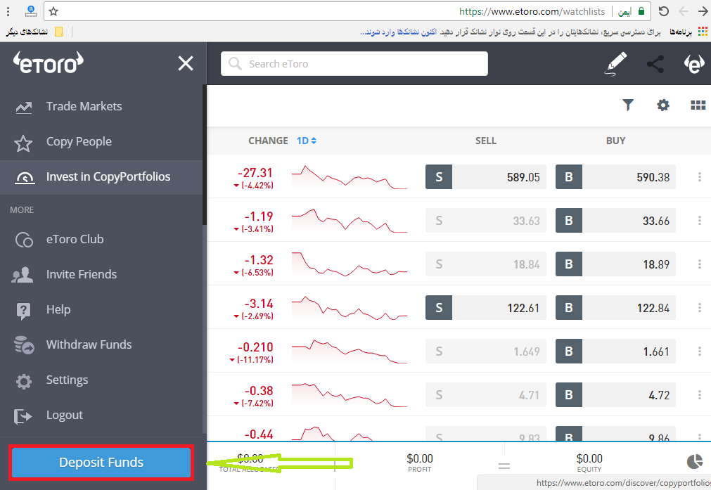 واریز وجه ایتورو