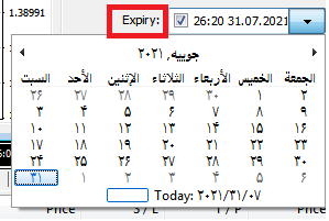 Expiry در متاتریدر