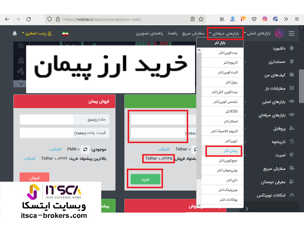 خرید پیمان ارز از نوبیتکس