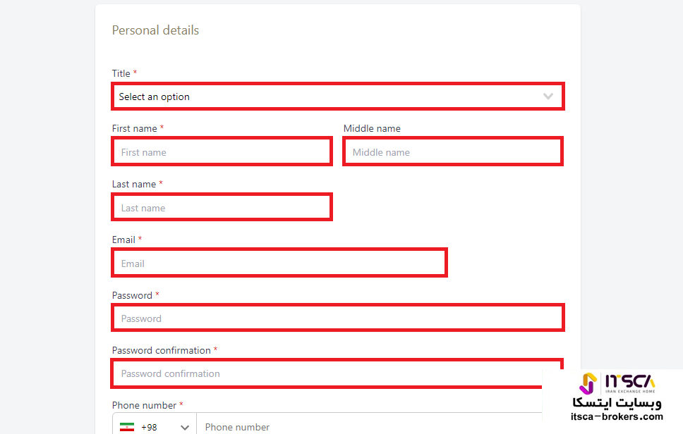  ثبت نام در بروکر آی سی ام کپیتال