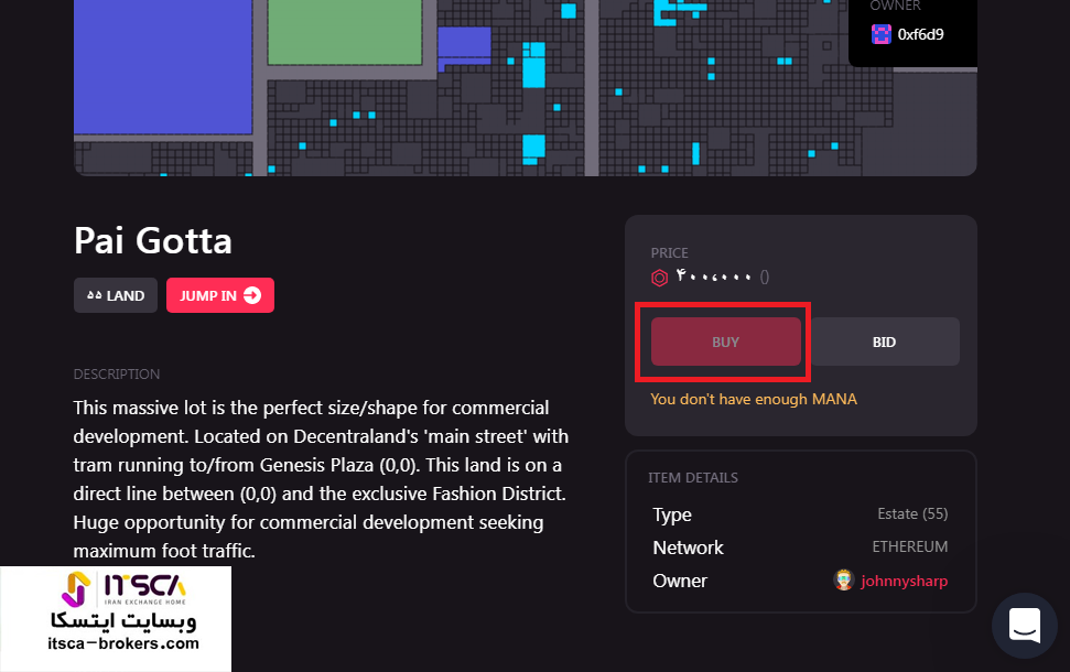 خرید زمین در Decentraland