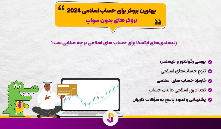 بهترین بروکر برای حساب اسلامی 2024| بروکر های بدون سواپ