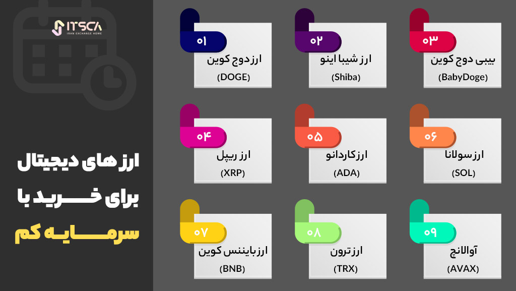 فهرست ارزهای دیجیتال برای خرید با سرمایه کم
