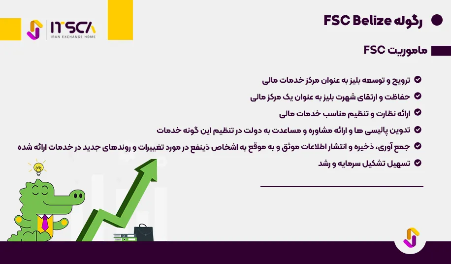 رگوله FSC Belize یا Financial Services Commission - نهاد نظارتی بلیز - رگوله FSC