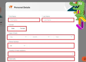 نقد و بررسی بروکر ونتیج | vantage 2025 - 12 پر کردن فرم مشخصات Vantage