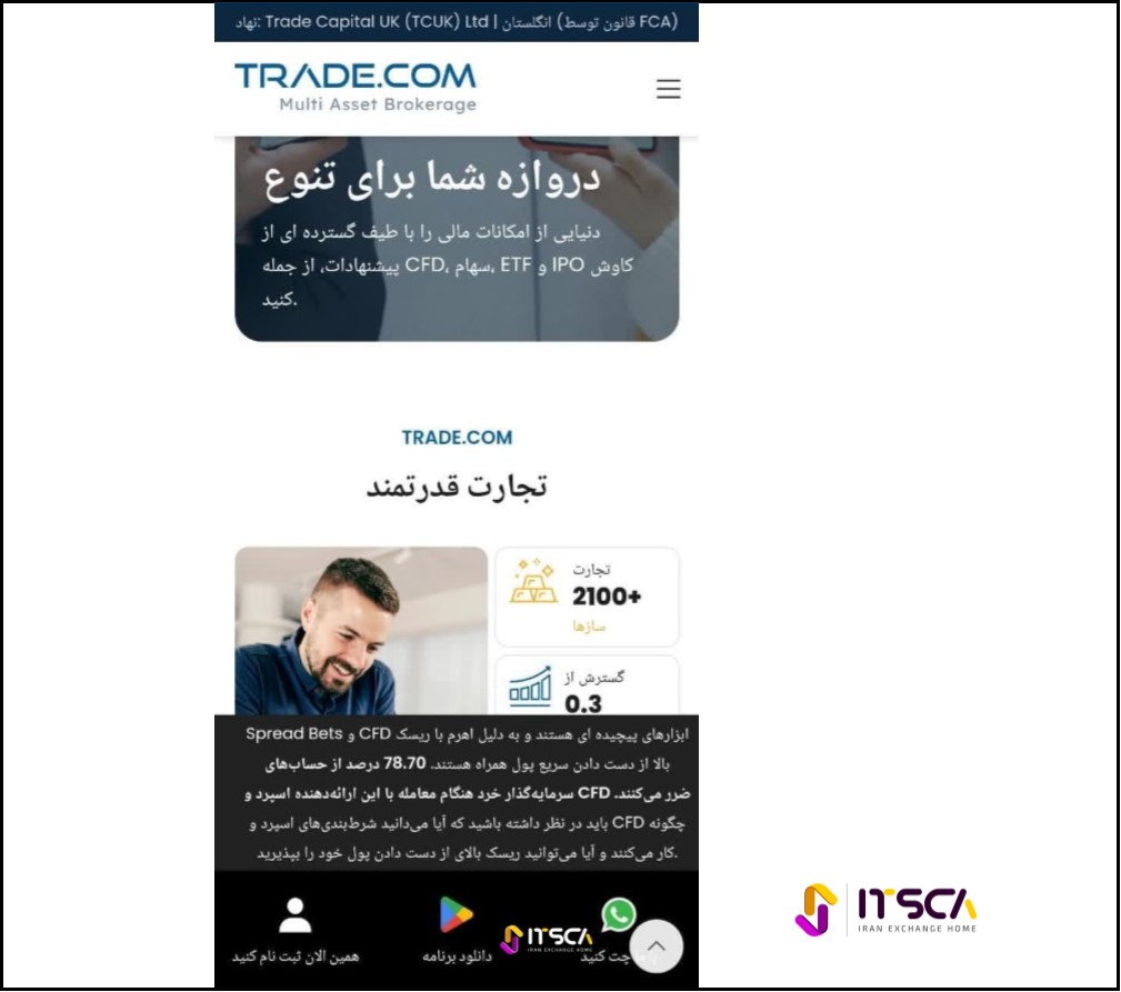 نقد و بررسی بروکر دات کام - TRADE.com - Trade.com