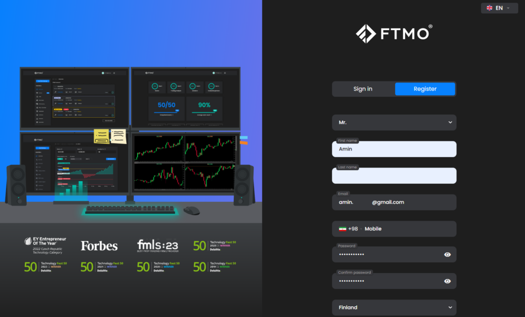 آموزش و بررسی سایت اف تی ام او FTMO - FTMO