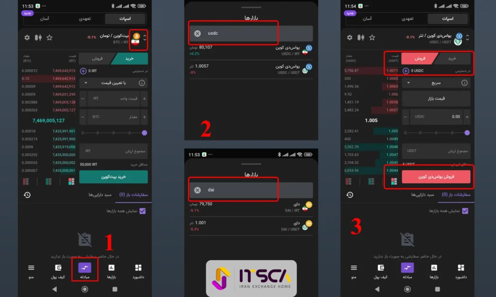 تبدیل usdt در نوبیتکس