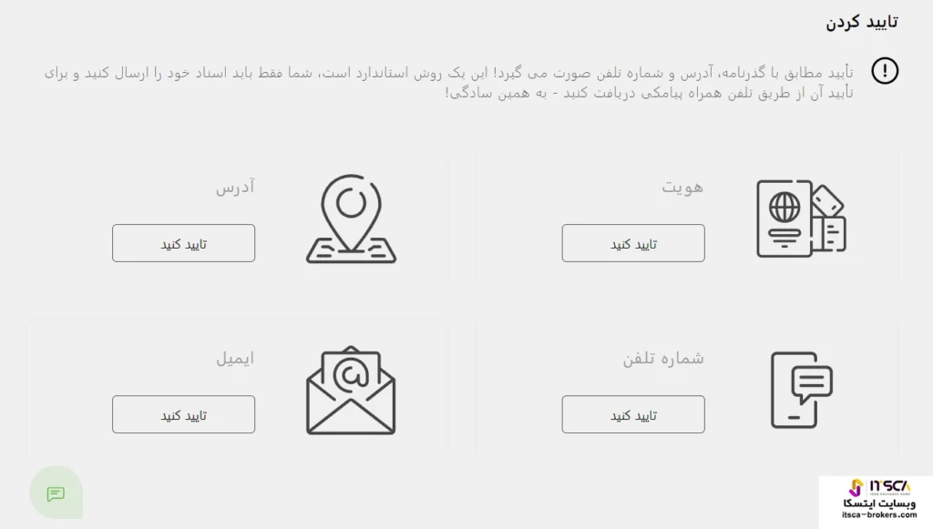 اهراز هویت Investizo
