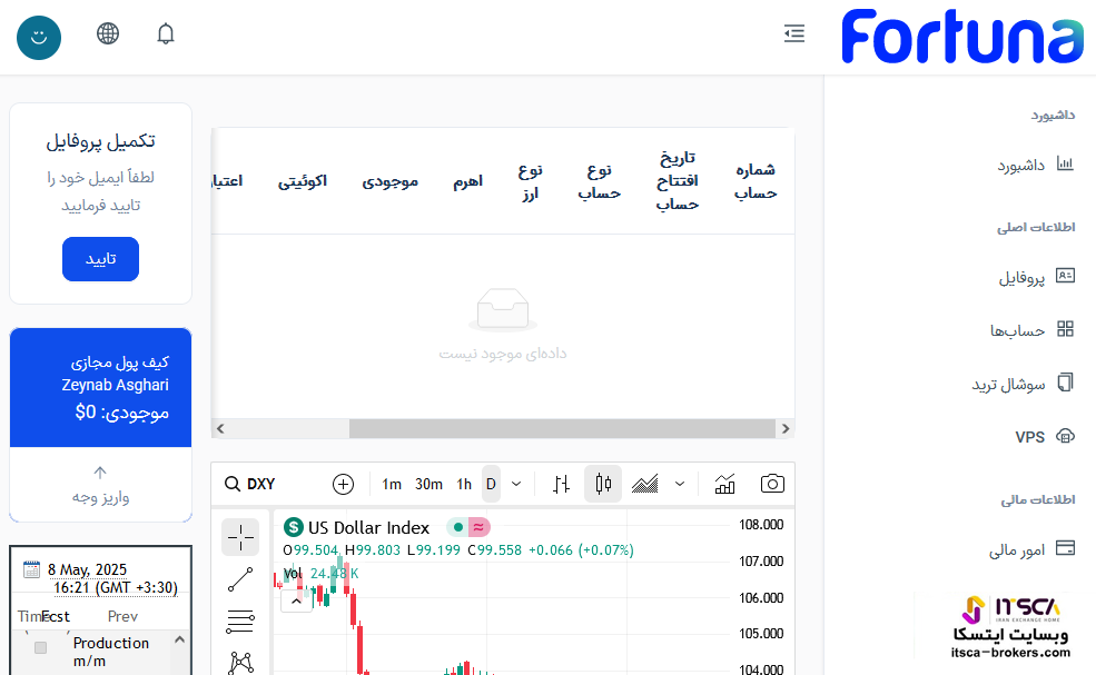 پنل کاربری