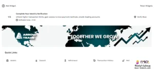 پنل کاربری Arrow Trade