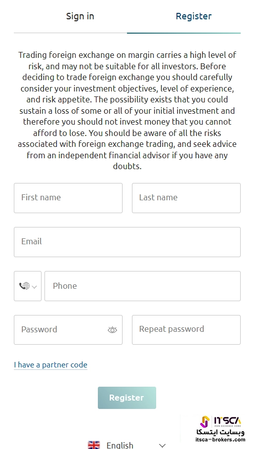 ثبت‌ نام در بروکر Velon FX